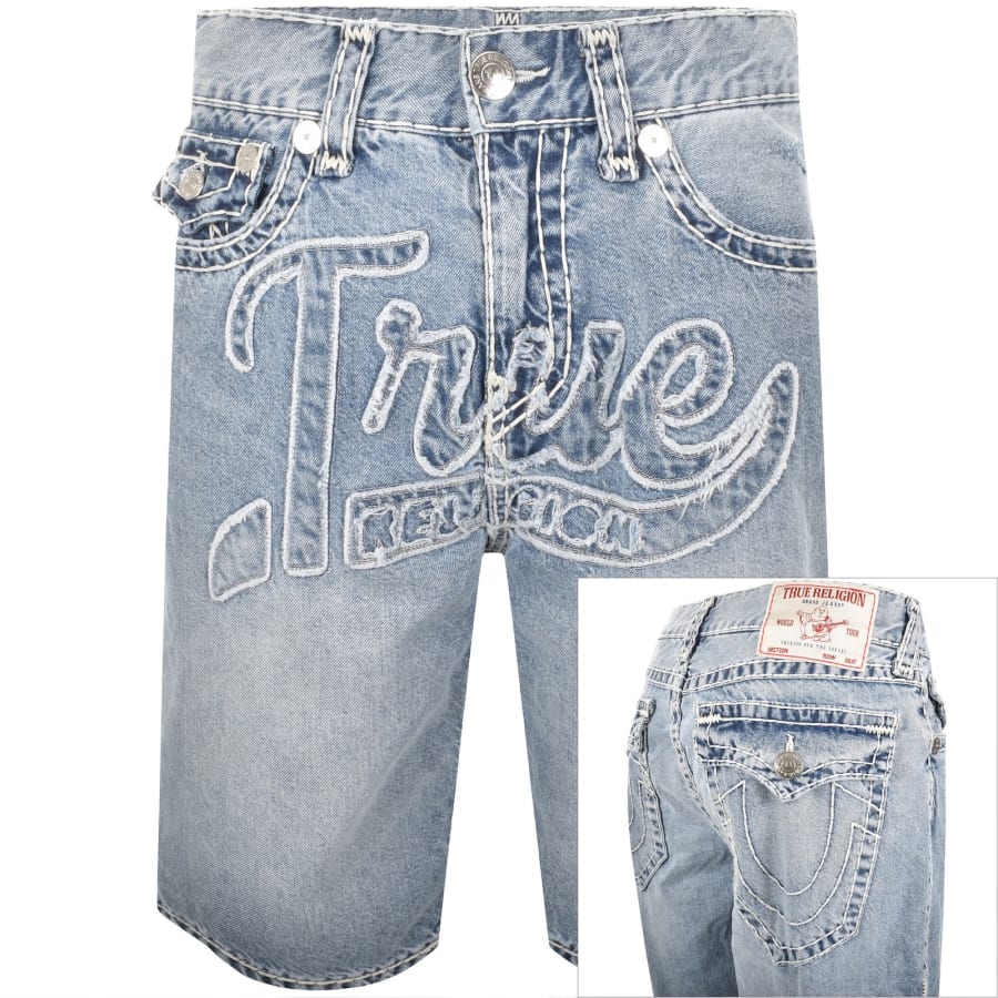 True Religion Bobby Super T Flap Shorts Blue | Mainline